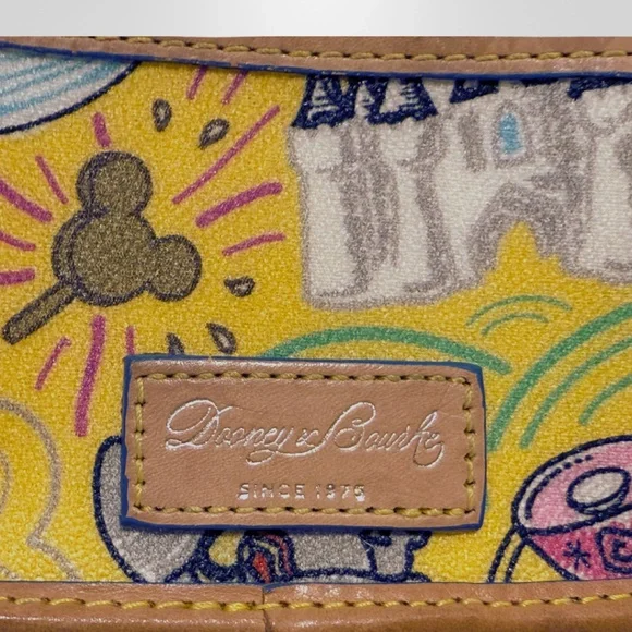 Disney Parks Dooney & Bourke Yellow Sketch Wristlet Disney World Disneyland Clutches & Wristlets